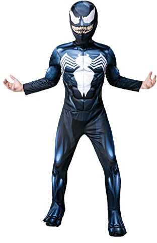 Rubie's 702761M Marvel Spider-Man Venom Deluxe Kostym, Pojkar, Som visas, M Age 5-7 Halloween