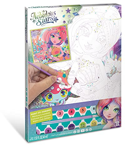 NEBULOUS - Paint-by-Number on Canvas-Coralia Display (6pcs) Kreative Aktivitäten, Mehrfarbig (NS11422)