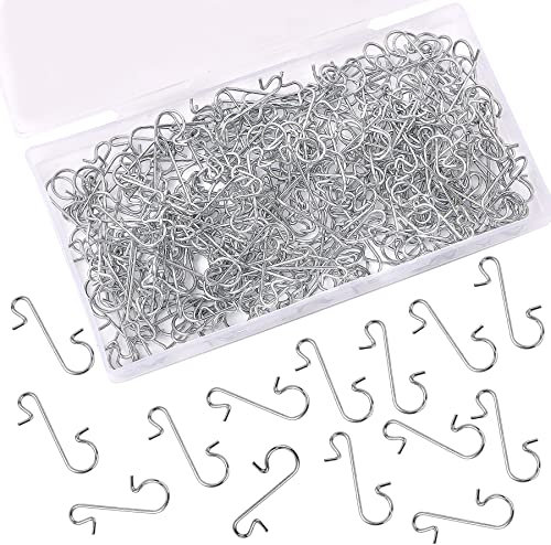 SEPGLITTER 240 Stück Weihnachtsschmuck S Haken, Silber Kugelaufhänger Haken Weihnachtskugel Klein Metall S Haken für Weihnachtsbaum Dekoration Christbaumkugeln