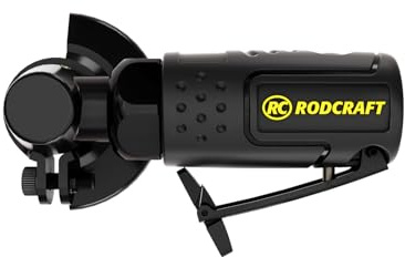 Rodcraft RC7103 Druckluft-Mini-Winkelschleifer, 50–59 mm | 18000 U/min, 220 W Leistung und nur 0,66 kg Gewicht. Für präzise Trenn- und Schleifarbeiten