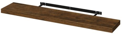 WOLTU Wandregal, Schweberegal Vintage Braun, 110x22.9x3.8cm, MDF 1er | Wandregal Vintage Braun, Schweberegal, Freischwebendes Regal, Regalbrett Wandboard für Bücher, Bilder, Dekoration