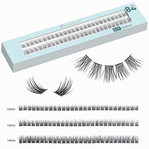 Wimpern Einzeln 84PCS Cluster Lashes KÜnstliche Wimpern NatÜrlich 10mm 12mm 14mm Cluster Wimpern Wiederverwendbar Segmentiert DIY Einzelne Wimpern Extensions Look by Obeyalash (DL-01 Mix)