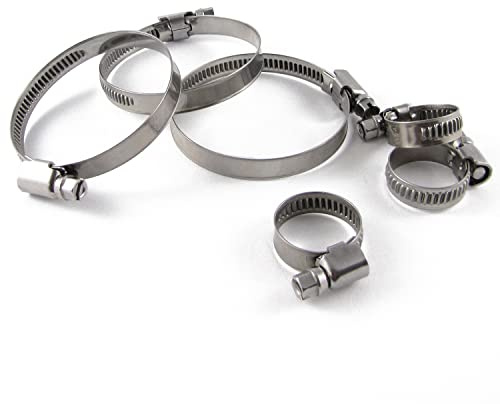 5 Stück Schlauchschellen Edelstahl 25-40mm - W4 TOP-Qualität - für Garten, Waschmaschine, Pool, KFZ - Schlauchklemmen, Schlauchschellen Set, Schellen, Klemmschelle