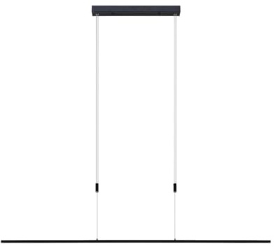 Lucande LED Stakato dimmbar (Modern) in Schwarz aus Metall (8 flammig,) Wohnzimmerleuchte