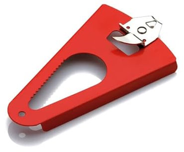 OPIROS Abrelatas Abrelatas multifunción universal para abrir de forma segura tarros tapas latas latas (abierto 5 usos rojo)