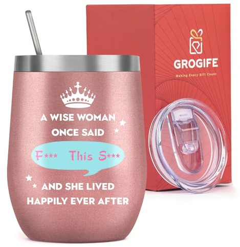 Grogife Gifts for Women, Unique Funny Birthday Gift for Her Wife Mum Colleagues Teacher Sister, Best Friendship Presents for Friend, Tumbler 350ml