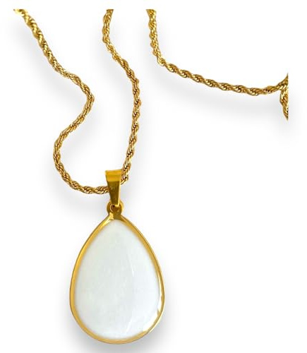 Muttermilch Schmuck DIY, Satz von Anhänger und Halskette, 18 mm, Goldfarbenes Harz