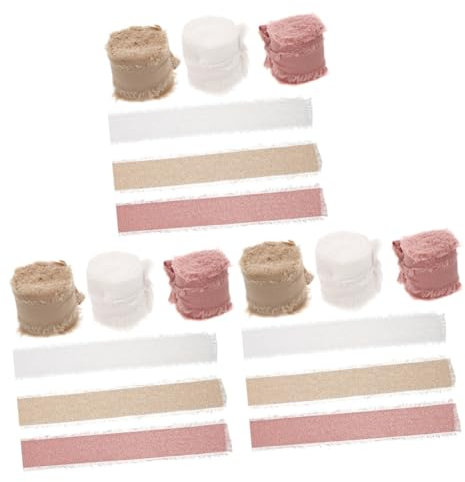 STOBOK 9rollen Blumenband Chiffon Geschenkband Für Hochzeiten Weiche Fransige Ribbons Zarten Farben Für Kreative Verpackungen Und Dekorationen