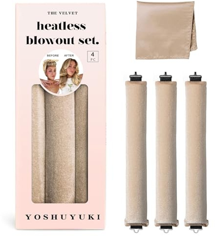 YOSHUYUKI Jumbo Overnight Wavy Curlers - Heatless Blowout Rods fr Langes Haar, Volumen und Wellen, Curling Headband No Heat Rollers fr Frauen