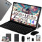 SUAAT 2025 Newest Tablet Android 14 10 Pollici 20GB RAM+128GB ROM(1TB TF), WiFi 6,Octa-Core,1.8Ghz, GMS, 8MP + 5MP, Bluetooth 5.0,OTG, Cast, Tablet PC con Custodia, Tastiera e Mouse, Grigio