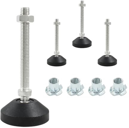 LifCratms M12 Leveling Feet, 4 Pcs, D60 x M12 x H100