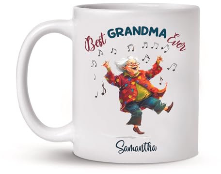 Drinking Cup Awesome Grandma is Dancing Tea Mug Durable Ceramics Coffee Cup Modern Coffee Mug for Kitchen Beer 330Ml