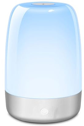 bnsggl Sanftes Aufwachen Mit Wecker Option Simulierter Sonnenaufgang Bunte LED Nachttischlampe Perfekt Für Regelmäßige Schlafpläne