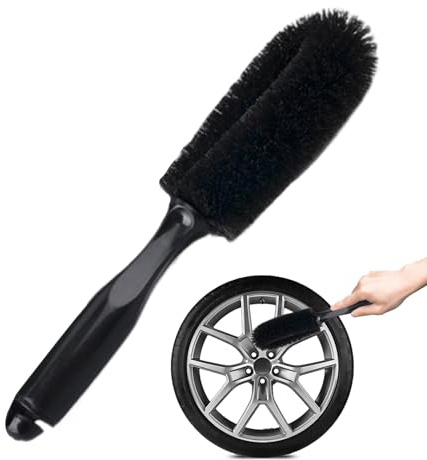 Wheel And Rim Brush - Soft Head Wheel Brush | Car Alloy Wheel Cleaner Brush | Detailing Cleaning Brush | No-Scratch Wheel Rim Detailing Brush For Motorcycles | Cleaning Deep Into The Rim Bed