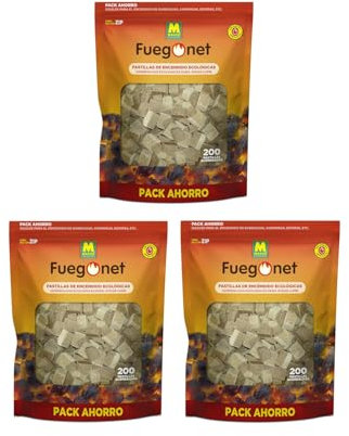 OAXYS Fuegonet 231281N Pastillas Ecológicas Pack de 3 Bolsas.