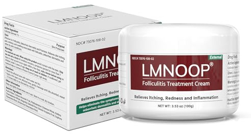 Crema Curativa per la Follicolite, Ingredienti Naturali, Rilievo Efficace, per Prurito, Lichen, Rossore, Infiammazione, Rapido e Non Irritante - 3.52 oncie