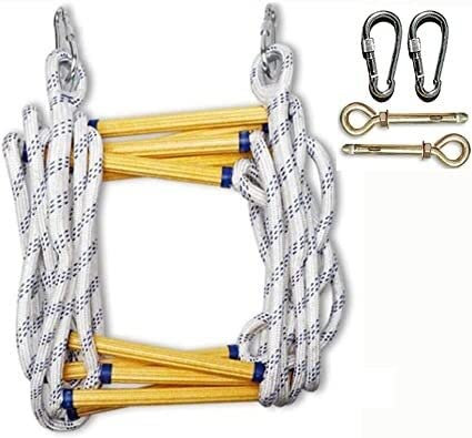 LUMSGN Échelle de Corde, échelles de Secours, échelle de Sauvetage, échelle d'auto-Sauvetage, échelle d'évacuation, échelle de Secours, échelle de Secours, échelle de Secours, Une Couleur, 20 m 65