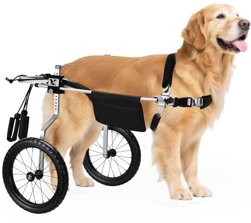 Virbraroo Dog Wheelchair for Back Legs – Lightweight Adjustable Mobility Aid for Medium & Large Dogs - Ideal for IVDD, Arthritis & Injury Recovery
