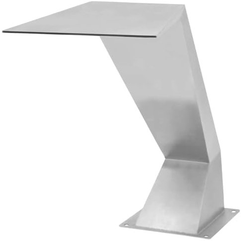 Cascata per piscina in acciaio inox, 64 x 30 x 52 cm, per laghetti da giardino, durevole e resistente alle intemperie, design moderno per ambienti esterni eleganti