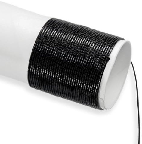 JUHUA Necklace String 20 Meters, Black Cord for Jewellery Making Waxed Cotton Necklace Cord for Pendants for Jewellery Making and Craft Projects