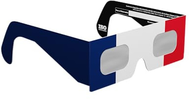 Gafas Eclipse Solar Homologadas ISO 12312-2 CE EPI | Lentes para Eclipse Solar | Fabricante Europeo Reconocido AAS | Eclipse Total España 2026 | FR | Pack de 2