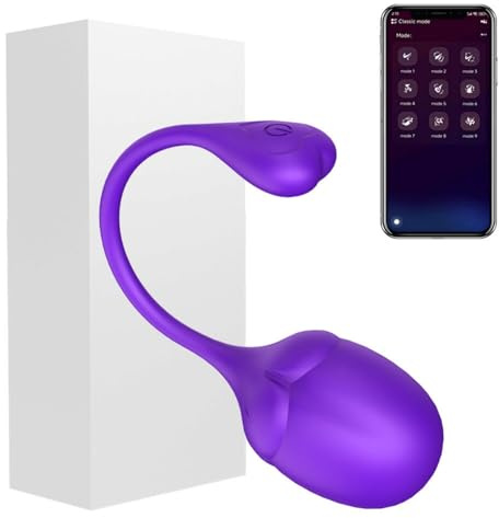 Qhysin Mini Vibration für Frauen Dildo Vibrator mit 9 Vibrationsmodi Vibratorensets für Frauen Klitoris G Punkt Sex Spielzeug für die Paare Anal Vibratoren mit APP Fernbedienung Vibro Ei（Lila）