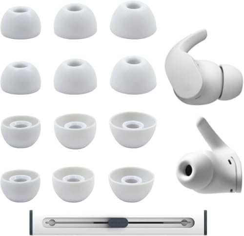 UOWGA Replacement Silicone Ear Tips for Beats Fit Pro/Studio Buds/Studio Buds+ Headphone,S/M/L 3 Sizes 6 Pairs Earbuds Eartips,Fit in The Charging Case,Earplug Ear Cap. (White Pen)