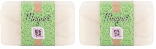 TERRE DE ROSE - Savon muguet 150g - produits artisanaux français - made in France - cosmétiques naturelles - 100% d'origine végétale - douceur et naturel (Lot de 2)