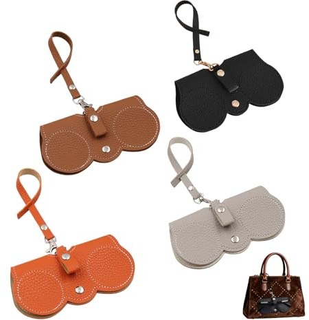 CERCTLA 4 Pezzi Morbida Occhiali Custodia, Custodia da Viaggio Leggera, Organizer per Occhiali da Sole per Donna Uomo Interni ed Esterni