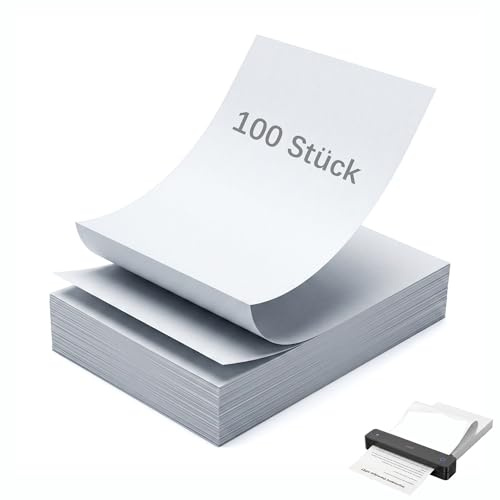 Termopapper A4, 100 ark termiskt papper, termoskrivarpapper (210 × 297 mm)