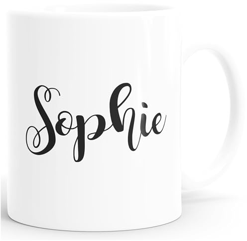 SpecialMe® personalisierte Kaffee-Tasse mit Namen Namenstasse persönliche Geschenke für Frauen Mädchen Weiss Keramik-Tasse