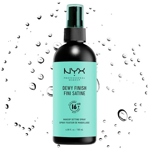 NYX Professional Makeup Setting Spray, Spray fissante leggero a lunga tenuta, Formula vegana, Finish dewy, Maxi formato, 180 ml