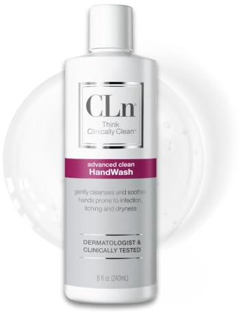 CLn HandWash - Avancerad handhygien, formulerad med glycerin, för känslig hud benägen för handdermatit, rodnad, irritation, eksem & utslag, parfymfri, 240ml