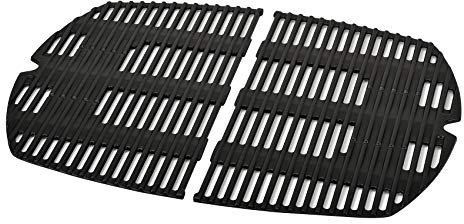 onlyfire Grillrost Gusseisen für Weber Q300, Q320, Q3000, Q3100, Q3200 Serie Gas Grill,BBQ Ersatz für Weber 7646-2er-Set
