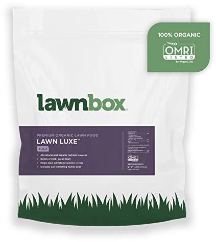 Lawnbox Lawn Luxe 7-0-7 100% Organic Summer Grass Fertilizer 14 lb Bag Covers 2,500 sq ft
