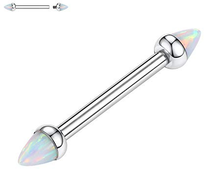 Bröstvårtsring internt gängad bröstvårta skivstång 14 g bröstvårta piercing smycken G23 titan bröstvårta stav bröstvårta kroppspiercing smycken för kvinnor 12 mm till 16 mm