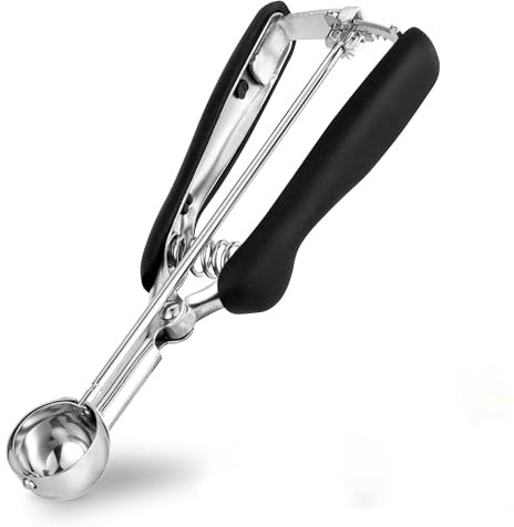 Porzionatore Per Gelato 30mm, Cucchiaio Gelato, TJ POP Molto piccolo Paletta Per Gelato In Acciaio Inox Con Grilletto E Manico Confortevole Per Palla Gelato, Cottura, Palla Melone