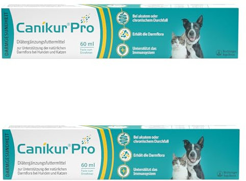 Boehringer Ingelheim Canikur Paste | Doppelpack | 2 x 60 ml | Diät-Ergänzungsfuttermittel für Hunde und Katzen | Kann dabei helfen die natürliche Darmflora zu unterstützen