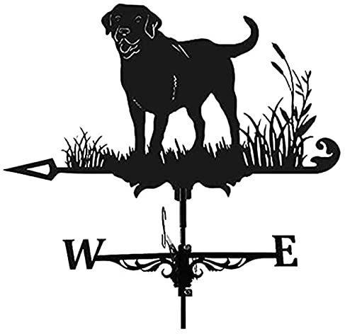 ANCNA Tige de Montage de Toit de girouette de Ferme, cerf, Chien, Coq, indicateur de Direction du Vent, Support métallique extérieur, girouette pour Jardin, Cour