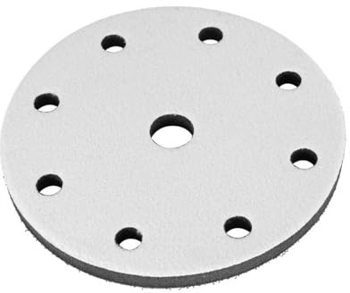 Schleifen Soft Pad, 150 Mm Durchmesser Soft Buffer Sponge Interface Pad Für Schleifpads Durchmesser Schwammauflage Buffer Interface Kissen Pad(6 Zoll 9 Löcher)