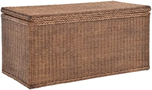 Korb-Outlet Truhe/Wäschetruhe aus Rattan (Vintage Braun, MAX)