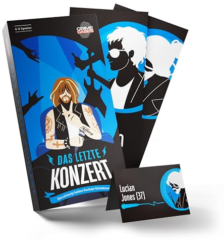 CRIMECASES Krimidinner für 6-8 Spieler: Das letzte Konzert ab 14 Jahren | Das schaurig-heitere Rockstar Krimi Dinner für 6 bis 8 Personen, Mörderische Dinnerparty