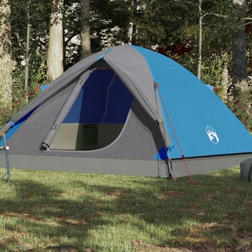 Annlera Campingzelt Blau Zelt Campingzelt 3 Personen Wasserdicht Kuppelzelte inkl. Vordach & Boden Schutzzelt für Wandern Camping Outdoor 240x217x120 cm