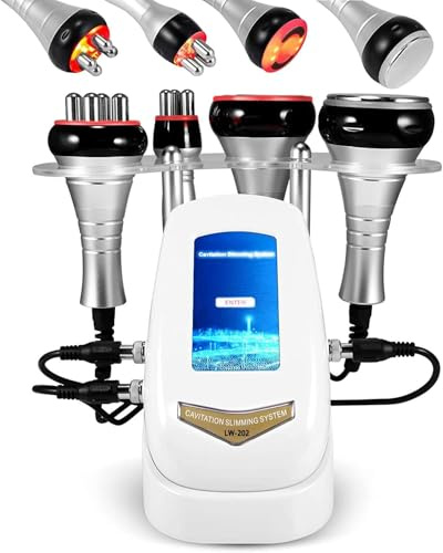 40K Ultrasonic Cavitation Machine, 4 IN 1 Multipolar Radio Frequency Skin Lift Massager Cellulite Reduction Device Removal Fat burning Machine Skin Care for for Face Arm Waist Thigh Hip Leg