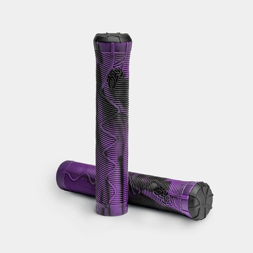 Movino Lenkergriffe Stunt Scooter Griffe 2 Stück 160 mm Thermoplastischer Gummi rutschfest Schwarz Violett