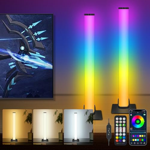 Bowfar LED Lightbar, RGBICWW TV Hintergrundbeleuchtung, USB Betrieben Fernseher Ambient Lampe mit Fernsteuerung, Musik Sync und App Steuerung, Dimmbar Led Beleuchtung für Gaming, PC, TV, Zimmer deko