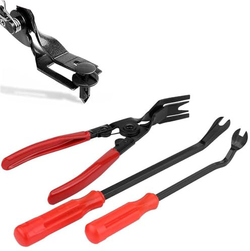 Pinze per Rimozione Pannelli, Pinze per la Rimozione delle Clip, Set 3 pezzi Pinze per Rivetti Pinze, Pinze a Scatto per Rivetti in Plastica per Auto, Utensili per la Rimozione del Rivestimento Auto