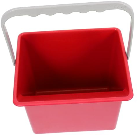 ULTECHNOVO Seau De Nettoyage avec Poignée Rouge 10 l en Plastique Robuste Grosse Capacité Échelle Graduée Nettoyage Voiture Et SUV Usage Intérieur Et Extérieur