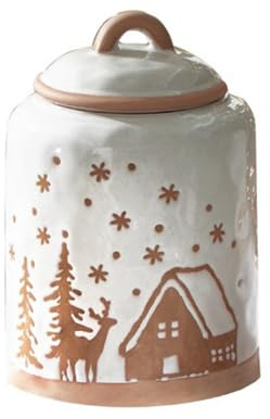 BRANDANI collezione Pandizenzero Barattolo Bosco in ceramica stoneware 17 x h 25,5 cm
