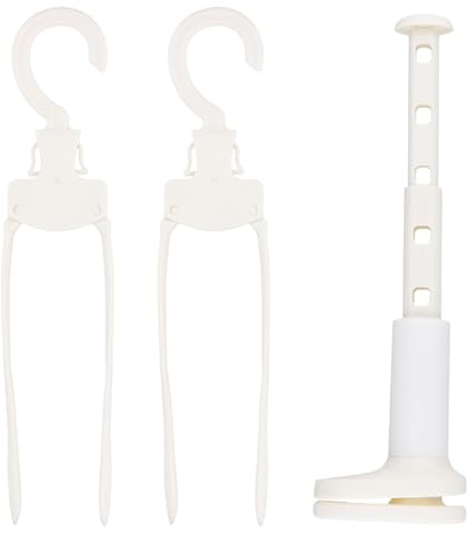 xianynow Stendibiancheria da Balcone, Stendino Allungabile Portatile da Viaggio, Stendino Compatto con 5 Fori, Include 2 Appendini Pieghevoli Antiscivolo